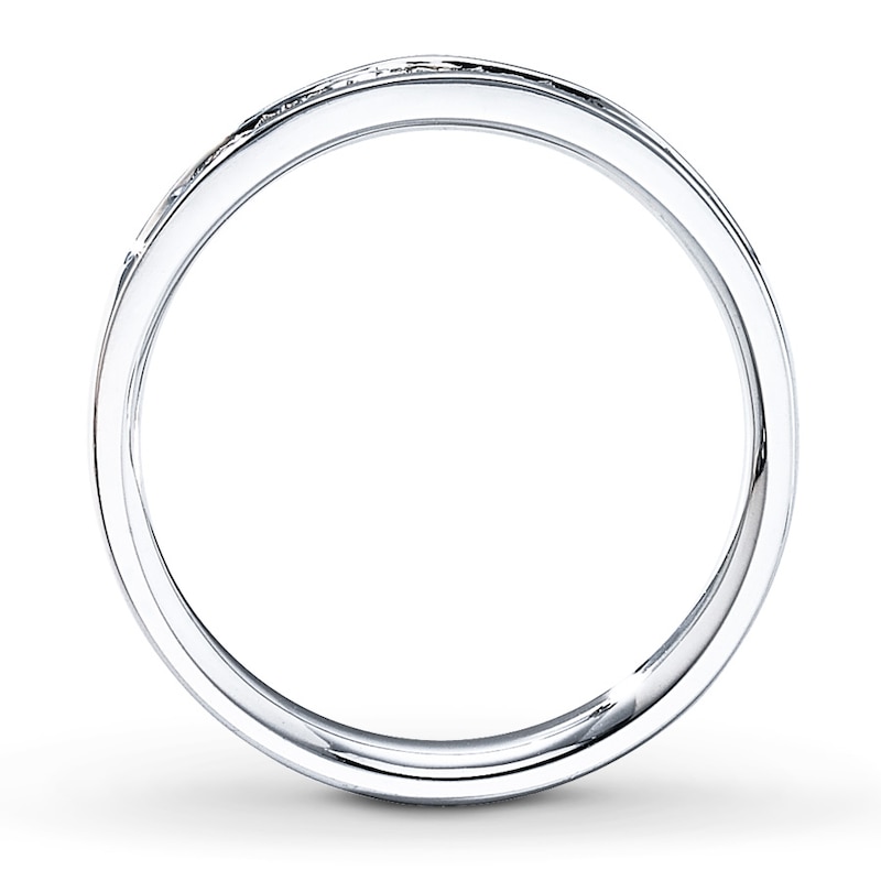 Main Image 2 of Previously Owned Diamond Wedding Band 1/4 ct tw Princess-cut 10K White Gold - Size 9.25