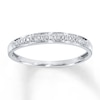 Thumbnail Image 1 of Previously Owned Diamond Accent Anniversary Band 10K White Gold - Size 4