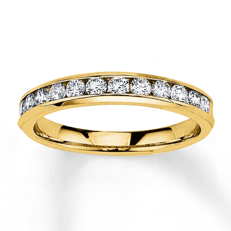 Main Image 1 of Previously Owned Diamond Anniversary Band 1/2 ct tw Round-cut 10K Yellow Gold Size 9.75