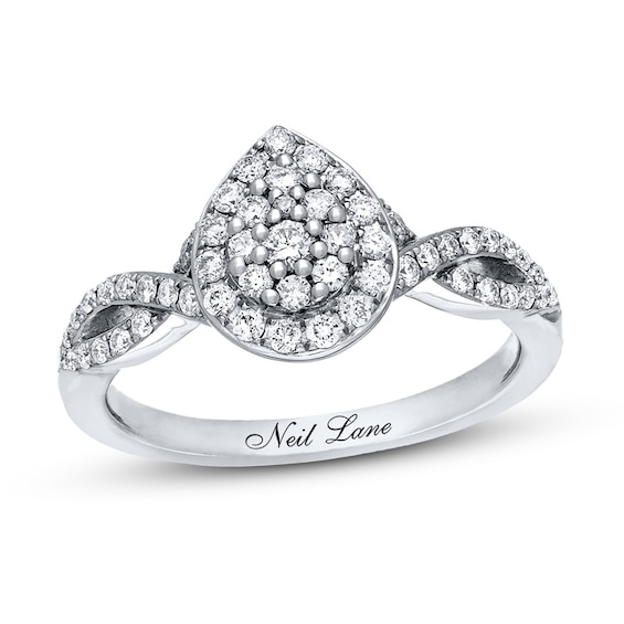 Previously Owned Neil Lane Diamond Ring 1/2 ct tw Round-cut 14K White Gold Size 4