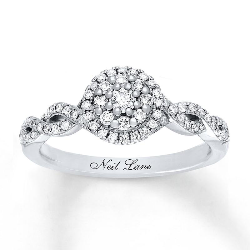 Main Image 1 of Previously Owned Neil Lane Ring 3/8 ct tw Round-cut Diamonds 14K White Gold Size 4.25
