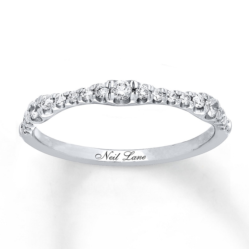 Main Image 1 of Previously Owned Neil Lane Diamond Anniversary Band 1/4 ct tw Round-cut 14K White Gold Size 4