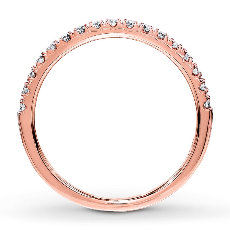 Main Image 2 of Previously Owned Diamond Wedding Band 1/4 ct tw Round-cut 10K Rose Gold - Size 4