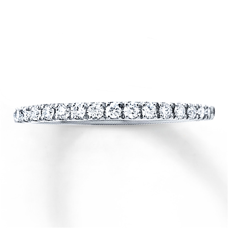 Main Image 1 of Previously Owned Diamond Anniversary Band 1/4 ct tw Round-cut 14K White Gold Size 10.25