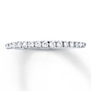 Thumbnail Image 1 of Previously Owned Diamond Wedding Band 1/4 ct tw Round-cut 10K White Gold Size 8.75