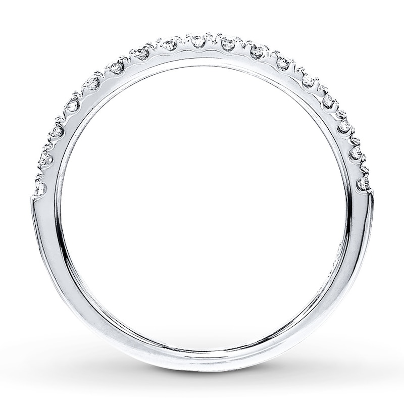 Main Image 2 of Previously Owned Diamond Wedding Band 1/4 ct tw Round-cut 10K White Gold Size 8.75