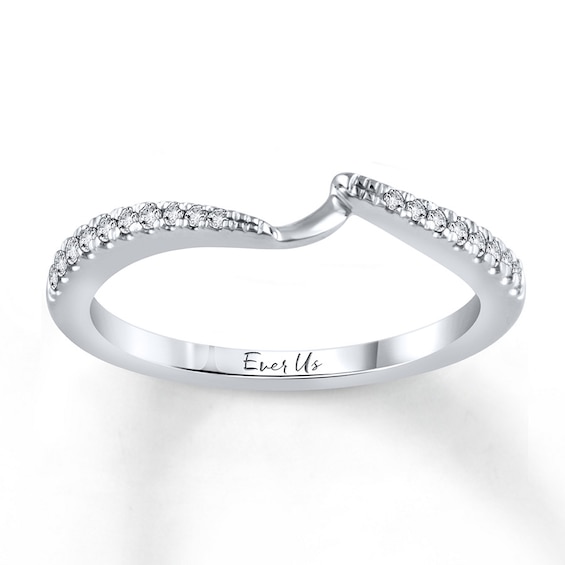 Previously Owned Ever Us Diamond Wedding Band 1/8 ct tw Round-cut 14K White Gold Size 10.5