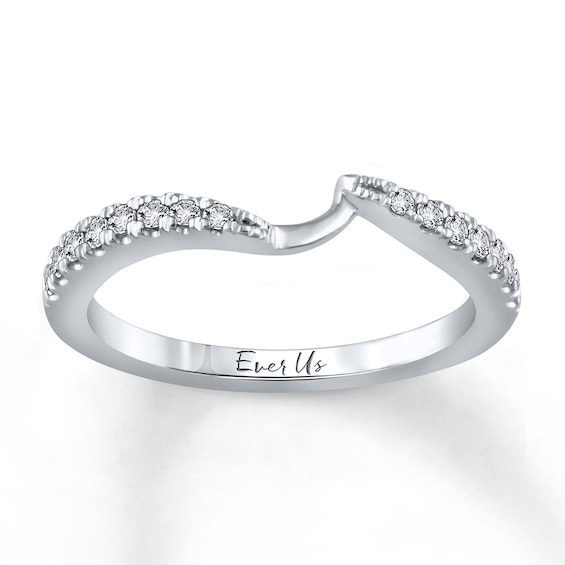 Previously Owned Ever Us Diamond Wedding Band 1/5 ct tw Round-cut 14K White Gold Size 10.25
