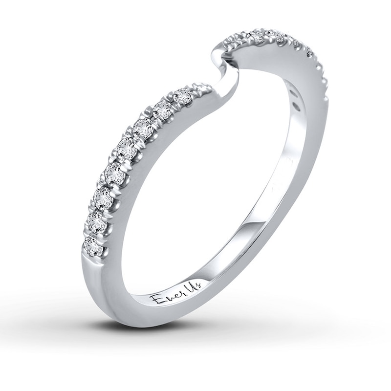 Main Image 2 of Previously Owned Ever Us Diamond Wedding Band 1/5 ct tw Round-cut 14K White Gold Size 10.25