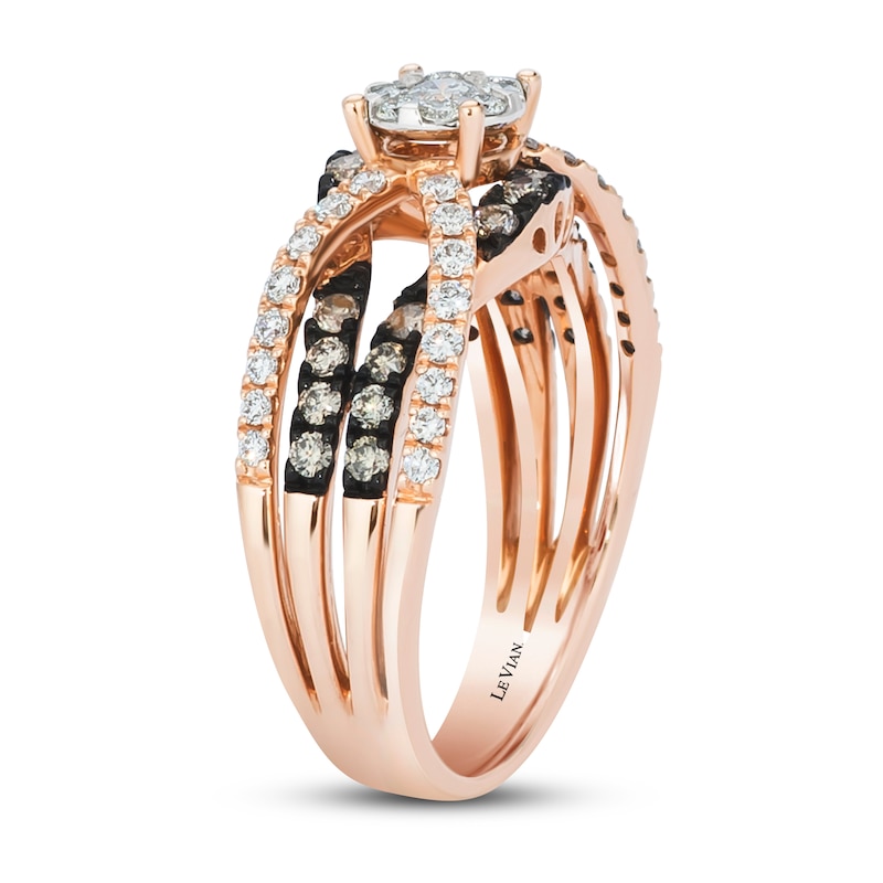 Previously Owned Le Vian Chocolate Diamond Ring 3/4 ct tw Round-cut 14K Strawberry Gold - Size 11