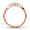 Thumbnail Image 2 of Previously Owned Diamond Chevron Ring 1/10 ct tw Round-cut 10K Rose Gold Size 10.5