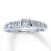 Thumbnail Image 0 of Previously Owned Diamond Engagement Ring 5/8 ct tw Princess-cut 14K White Gold - Size 4.25