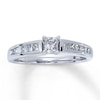 Thumbnail Image 1 of Previously Owned Diamond Engagement Ring 5/8 ct tw Princess-cut 14K White Gold Size 4.25