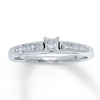 Thumbnail Image 1 of Previously Owned Diamond Engagement Ring 1/3 ct tw Princess-cut 14K White Gold - Size 3.5