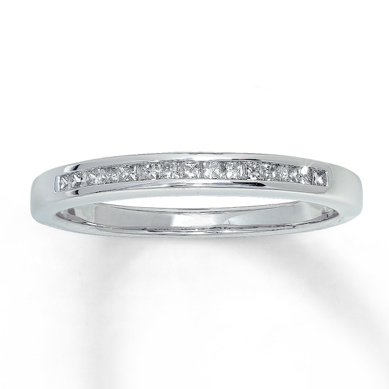 Previously Owned Diamond Wedding Band 1/5 ct tw Princess-cut 14K White Gold Size