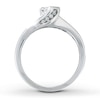Thumbnail Image 2 of Previously Owned Engagement Ring 1/2 ct tw Princess & Round-cut 14K White Gold Size 4