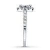 Thumbnail Image 3 of Previously Owned Diamond Engagement Ring 1 ct tw Princess & Round-cut Diamonds 14K White Gold - Size 3.5