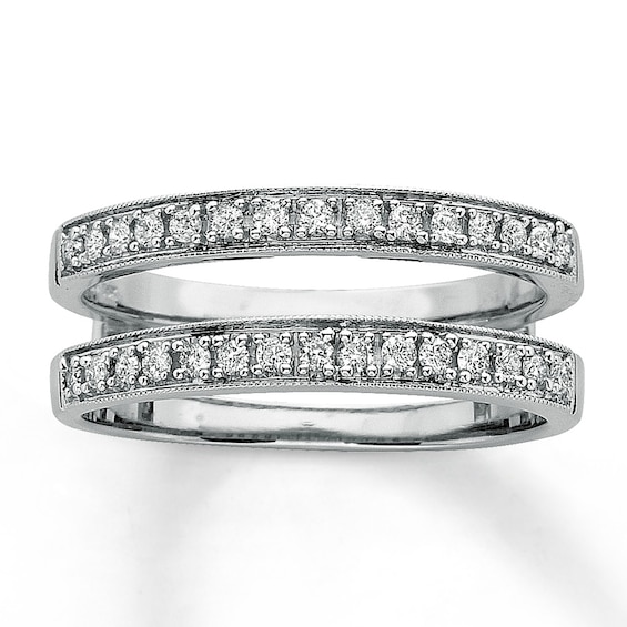 Previously Owned Diamond Wedding Bands 1/3 ct tw Round-cut 14K White Gold Size 10.75