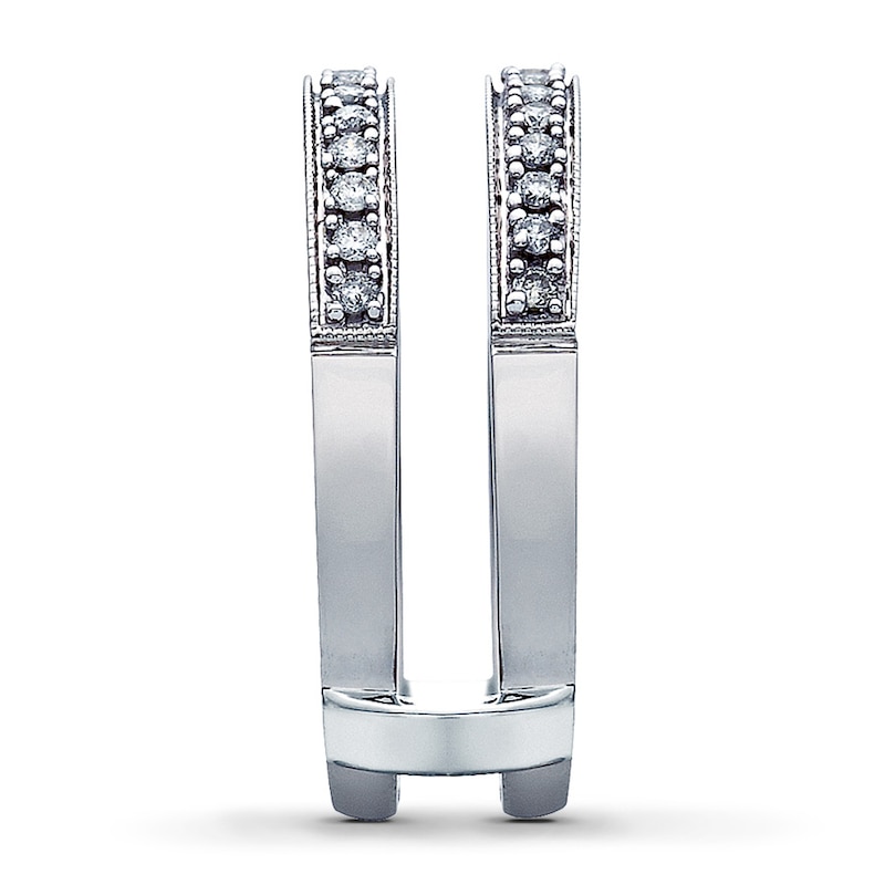 Main Image 3 of Previously Owned Diamond Wedding Bands 1/3 ct tw Round-cut 14K White Gold Size 4.25