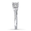 Thumbnail Image 3 of Previously Owned Diamond Engagement Ring 1 ct tw Princess & Round-cut 14K White Gold - Size 9.5