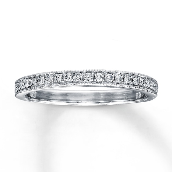 Previously Owned Diamond Wedding Ring 1/4 ct tw Round-cut 14K White Gold Size 9.5