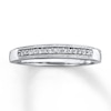 Thumbnail Image 0 of Previously Owned Wedding Band 1/20 ct tw Round-cut Diamonds 10K White Gold - Size 9.5