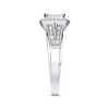 Thumbnail Image 1 of Previously Owned Diamond Engagement Ring 1/3 ct tw Princess/Round-cut 10K White Gold - Size 9.75