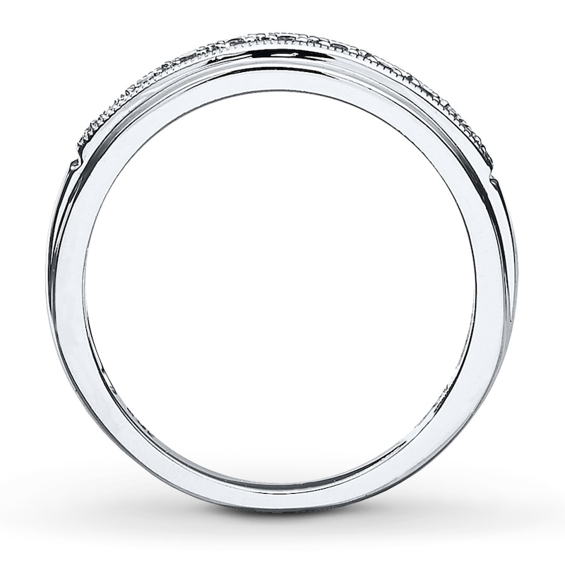 Main Image 2 of Previously Owned Diamond Wedding Band 1/20 ct tw Round-cut 10K White Gold Size 4.75