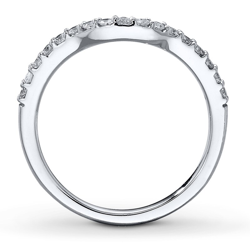 Main Image 2 of Previously Owned Diamond Wedding Band 1/4 ct tw Round-cut 14K White Gold - Size 4