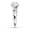 Thumbnail Image 2 of Previously Owned Diamond Engagement Ring 5/8 ct tw Princess & Round-cut 14K White Gold - Size 3.75