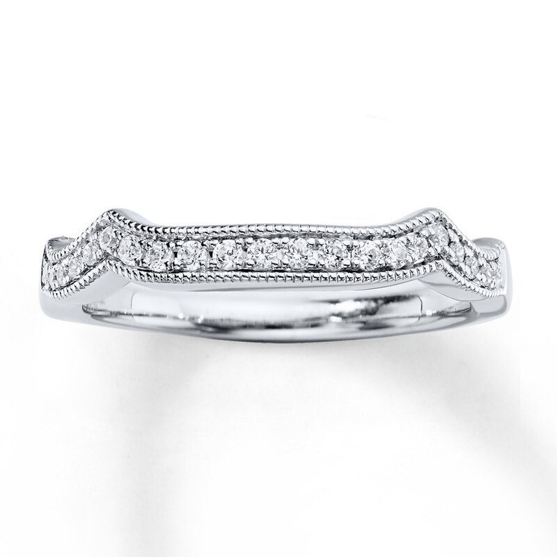 Previously Owned Diamond Wedding Band 1/6 ct tw Round-cut 14K White Gold - Size 10.25