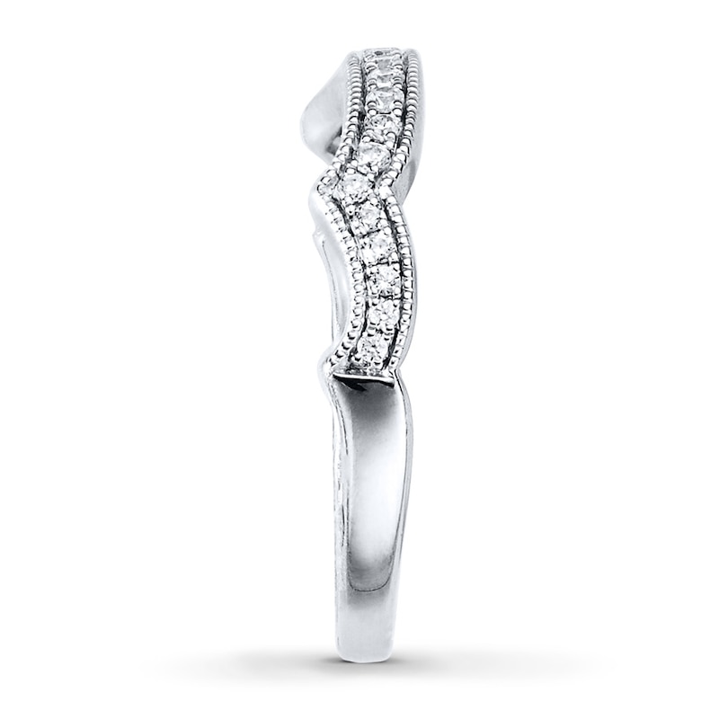 Previously Owned Diamond Wedding Band 1/6 ct tw Round-cut 14K White Gold