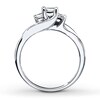 Thumbnail Image 2 of Previously Owned 3-Stone Diamond Ring 1/2 ct tw Princess & Round-cut 10K White Gold - Size 9