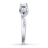 Thumbnail Image 3 of Previously Owned 3-Stone Diamond Ring 1/2 ct tw Princess & Round-cut 10K White Gold - Size 9