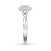 Previously Owned Diamond Engagement Ring 1/3 ct tw Princess & Round-cut 10K White Gold
