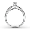 Thumbnail Image 2 of Previously Owned Diamond Engagement Ring 1/3 ct tw Round-cut 10K White Gold Size 3.75