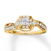 Thumbnail Image 1 of Previously Owned Diamond Engagement Ring 5/8 ct tw Princess & Round-cut 10K Yellow Gold Size 10.25