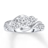Thumbnail Image 0 of Previously Owned 3-Stone Diamond Engagement Ring 1 ct tw Round-cut 14K White Gold - Size 4
