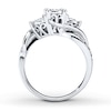 Thumbnail Image 1 of Previously Owned 3-Stone Diamond Engagement Ring 1 ct tw Round-cut 14K White Gold - Size 4