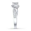 Thumbnail Image 2 of Previously Owned 3-Stone Diamond Engagement Ring 1 ct tw Round-cut 14K White Gold - Size 4