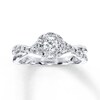 Thumbnail Image 1 of Previously Owned Diamond Engagement Ring 1/2 ct tw Round-cut 10K White Gold - Size 10