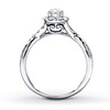 Thumbnail Image 2 of Previously Owned Diamond Engagement Ring 1/2 ct tw Round-cut 10K White Gold - Size 10