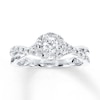 Thumbnail Image 1 of Previously Owned Diamond Engagement Ring 1/2 ct tw Round-cut 10K White Gold - Size 4.5