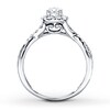 Thumbnail Image 2 of Previously Owned Diamond Engagement Ring 1/2 ct tw Round-cut 10K White Gold - Size 4.5