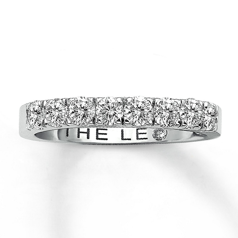 Main Image 1 of Previously Owned THE LEO Diamond Anniversary Band 3/4 ct tw Round-cut 14K White Gold Size 10.25
