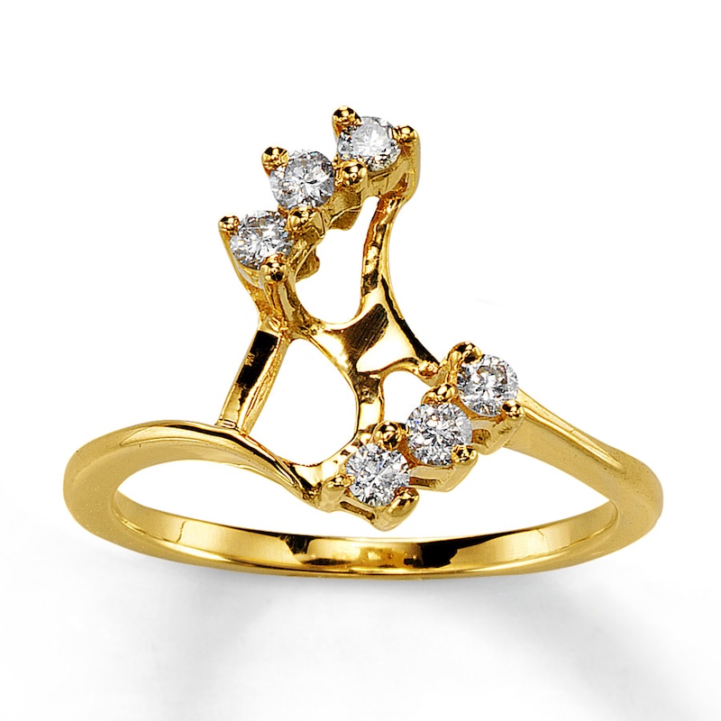 Main Image 1 of Previously Owned Diamond Wedding Band 1/4 ct tw Round-cut 14K Yellow Gold - Size 3.5