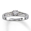 Thumbnail Image 1 of Previously Owned Engagement Ring 1/3 ct tw Round-cut Diamonds 14K White Gold - Size 4.25
