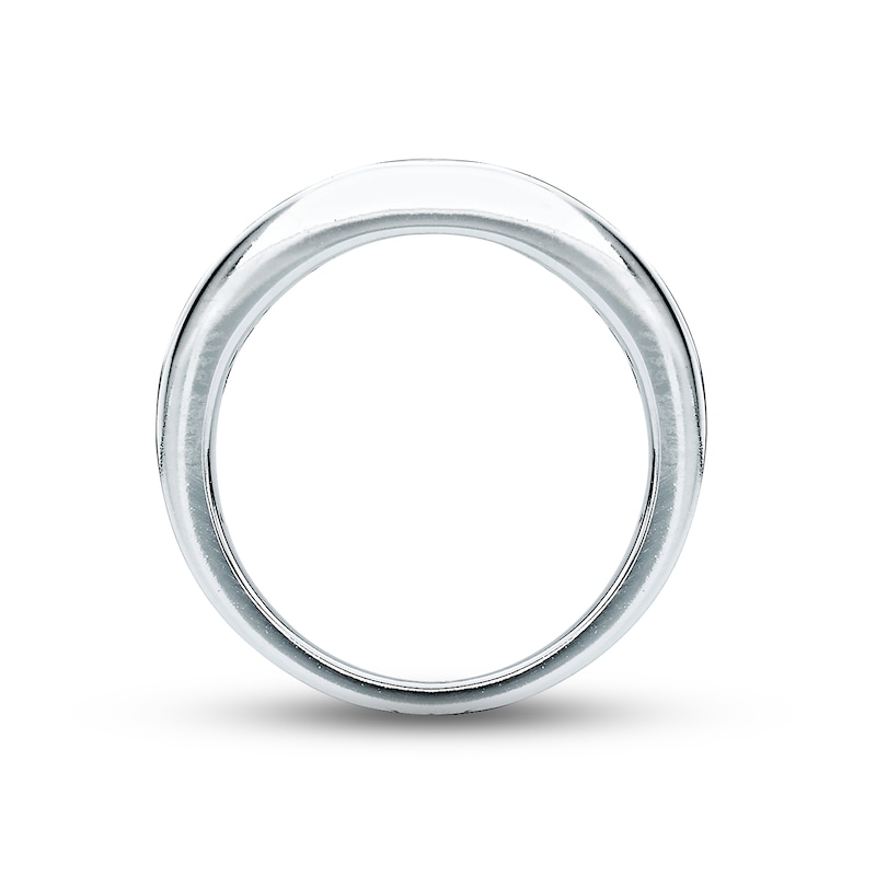 Main Image 2 of Previously Owned Diamond Wedding Band 3/8 ct tw Round-cut 14K White Gold Size 3.75