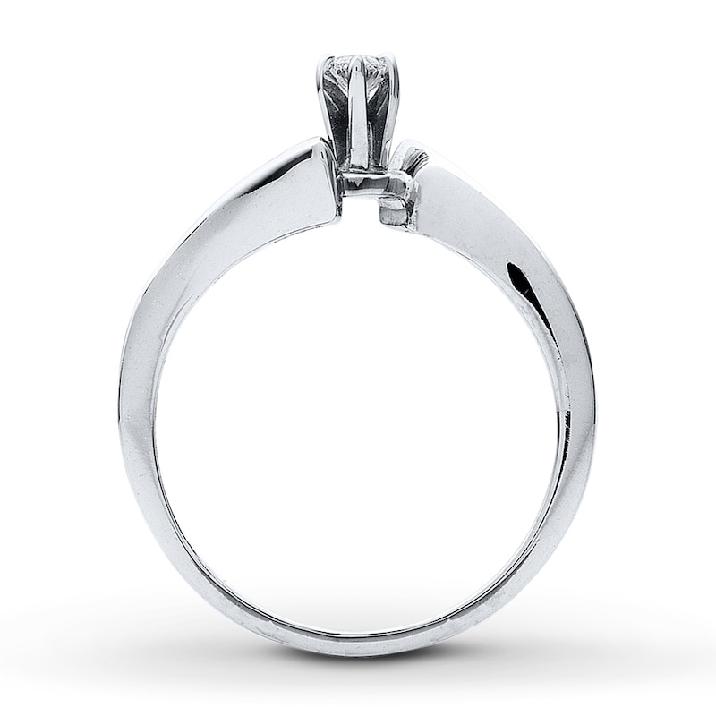 Main Image 2 of Previously Owned Diamond Engagement Ring 1/3 ct tw Marquise & Round-cut 14K White Gold Size 4.5