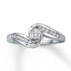 Thumbnail Image 1 of Previously Owned Diamond Engagement Ring 3/8 ct tw Round-cut 14K White Gold - Size 11